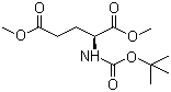 结构式 CAS# 59279-60-6, N-叔丁氧羰基-L-谷氨酸二甲酯