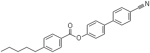 structure of CAS# 59443-80-0, 4-Cyanobiphenyl-4'-pentylbenzoate;4-Pentylbenzoic acid 4'-cyano[1,1'-biphenyl]-4-yl ester