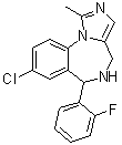 8-Chloro-6-(2-fluorophenyl)-5,6-dihydro-1-methyl-4H-imidazo[1,5-a][1,4]benzodiazepine molecular structure (CAS 59468-07-4)
