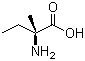 结构式 CAS# 595-40-4, L-异缬氨酸; (S)-2-氨基-2-甲基丁酸
