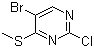 5-Bromo-2-chloro-4-(methylsulfanyl)pyrimidine molecular structure (CAS 59549-51-8)
