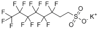 Potassium 3,3,4,4,5,5,6,6,7,7,8,8,8-tridecafluorooctanesulphonate molecular structure (CAS 59587-38-1)