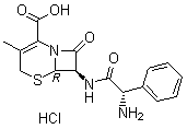 Cephalexin hydrochloride molecular structure (CAS 59695-59-9)