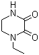 structure of CAS# 59702-31-7, N-Ethyl-2,3-dioxopiperazine;N-Ethyl-2,3-diketopiperazine; 1-Ethyl-2,3-piperazinedione