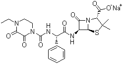 Piperacillin sodium salt molecular structure (CAS 59703-84-3)
