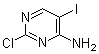 结构式 CAS# 597551-56-9, 2-氯-5-碘-4-嘧啶胺