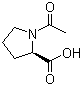 结构式 CAS# 59785-68-1, N-乙酰基-D-脯氨酸