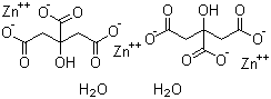 Zinc citrate dihydrate molecular structure (CAS 5990-32-9)