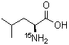 structure of CAS# 59935-31-8, L-Leucine-<sup>15</sup>N;[<sup>15</sup>N]-L-Leucine