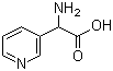 结构式 CAS# 59966-29-9, 氨基(吡啶-3-基)乙酸