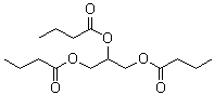 Glycerol tributanoate molecular structure (CAS 60-01-5)