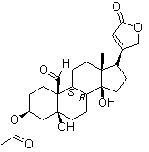 3-乙酰-毒毛旋花子甙元分子结构 (CAS 60-38-8)