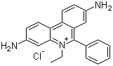 3,8-二氨基-5-乙基-6-苯基菲啶鎓氯化物分子结构 (CAS 602-52-8)