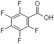 structure of CAS# 602-94-8, Pentafluorobenzoic acid;2,3,4,5,6-Pentafluorobenzoic acid