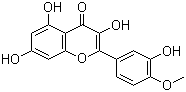 结构式 CAS# 603-61-2, 柽柳黄素; 3,3',5,7-四羟基-4'-甲氧基黄酮