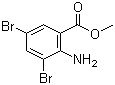 structure of CAS# 606-00-8, Methyl 2-amino-3,5-dibromobenzoate;Methyl 3,5-dibromoanthranilate