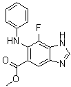 结构式 CAS# 606093-59-8, 7-氟-6-(苯基氨基)-1H-苯并咪唑-5-羧酸甲酯