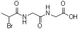 N-(2-溴-1-氧代丙基)甘氨酰甘氨酸分子结构 (CAS 60662-64-8)