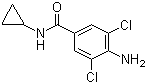 结构式 CAS# 60676-83-7, 4-氨基-3,5-二氯-N-环丙基苯甲酰胺
