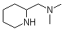 structure of CAS# 60717-51-3, 2-(Dimethylaminomethyl)piperidine;N,N-Dimethyl-1-(piperidin-2-yl)methanamine; N,N-Dimethyl-2-piperidinemethylamine; N-(2-Piperidylmethyl)dimethylamine; N-(Piperidin-2-ylmethyl)dimethylamine; NSC 74470; S 35496-1