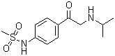N-[4-[2-[(1-Methylethyl)amino]acetyl]phenyl]methanesulfonamide molecular structure (CAS 60735-85-5)