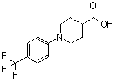 1-[4-(Trifluoromethyl)phenyl]-4-piperidinecarboxylic acid molecular structure (CAS 607354-69-8)