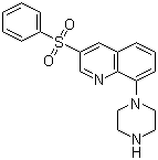结构式 CAS# 607742-69-8, GSK 742457; 3-苯基磺酰基-8-(哌嗪-1-基)喹啉