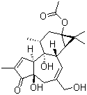 结构式 CAS# 60857-08-1, Prostratin; 13-O-乙酰基-12-脱氧佛波醇