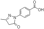 structure of CAS# 60875-16-3, 4-(3-Methyl-5-oxo-2-pyrazolin-1-yl)benzoic acid