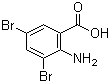 2-Amino-3,5-dibromobenzoic acid molecular structure (CAS 609-85-8)