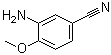 structure of CAS# 60979-25-1, 3-Amino-4-methoxybenzonitrile;5-Cyano-2-methoxyaniline
