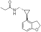 结构式 CAS# 609799-22-6, 他司美琼; (1R-trans)-N-[[2-(2,3-二氢-4-苯并呋喃基)环丙基]甲基]丙酰胺