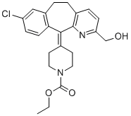 structure of CAS# 609806-39-5, Loratadine 2-Hydroxymethyl Impurity;2-Hydroxymethyl Loratadine; ethyl 4-[13-chloro-5-(hydroxymethyl)-4-azatricyclo[9.4.0.03,8]pentadeca-1(11),3(8),4,6,12,14-hexaen-2-ylidene]piperidine-1-carboxylate