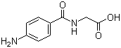 structure of CAS# 61-78-9, (4-Aminobenzoylamino)acetic acid;(p-Aminobenzoyl)glycine; p-Aminohippuric acid