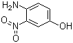 structure of CAS# 610-81-1, 4-Amino-3-nitrophenol;2-Amino-5-hydroxynitrobenzene; 4-Hydroxy-2-nitroaniline