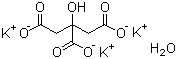 Potassium citrate monohydrate molecular structure (CAS 6100-05-6)