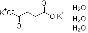 结构式 CAS# 6100-18-1, 琥珀酸二钾盐三水合物