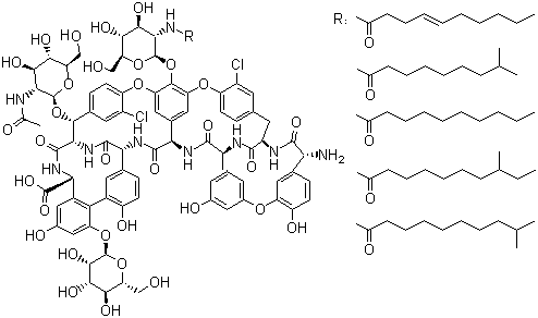 Teicoplanin A2  molecular structure (CAS 61036-64-4)