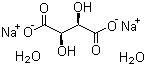 结构式 CAS# 6106-24-7, 酒石酸钠; 右旋酒石酸钠(二水)
