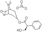 结构式 CAS# 6106-46-3, 硝甲东莨菪碱; 东莨宕碱甲基硝酸; 甲基东莨菪碱硝酸盐