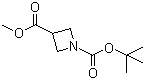 结构式 CAS# 610791-05-4, 1-(叔丁氧羰基)氮杂环丁烷-3-甲酸甲酯