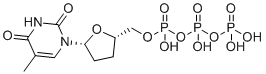 2',3'-Dideoxythymidine triphosphate molecular structure (CAS 611-60-9)