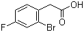 结构式 CAS# 61150-59-2, 2-溴-4-氟苯乙酸