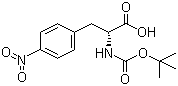 structure of CAS# 61280-75-9, Boc-4-nitro-D-phenylalanine;Boc-p-nitro-D-Phe-OH; Boc-D-Phe(4-NO2)-OH; Boc-D-4-Nitrophe; tert-Butoxycarbonyl-D-4-nitrophenylalanine