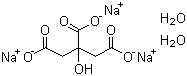结构式 CAS# 6132-04-3, 柠檬酸钠; 枸橼酸钠; 2-羟基丙烷-1,2,3-三羧酸钠
