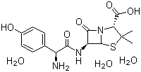 Amoxicillin trihydrate molecular structure (CAS 61336-70-7)