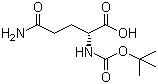 structure of CAS# 61348-28-5, Boc-D-Glutamine;N-(tert-Butoxycarbonyl)-D-glutamine; Boc-Gln-OH