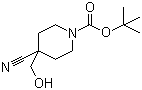 结构式 CAS# 614730-96-0, 4-氰基-4-(羟甲基)-1-哌啶甲酸叔丁酯