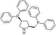 (2S,4S)-4-Diphenylphosphino 2-diphenylphosphinomethyl pyrrolidine molecular structure (CAS 61478-29-3)