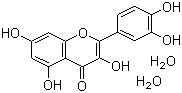structure of CAS# 6151-25-3, Quercetin dihydrate;3,3',4',5,7-Pentahydroxyflavone dihydrate; 2-(3,4-Dihydroxyphenyl)-3,5,7-trihydroxy-4H-1-benzopyran-4-one dihydrate